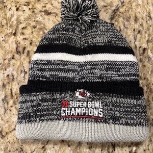 47 Brand Black and Gray Kansas City Chiefs Super Bowl Champions Knit Hat